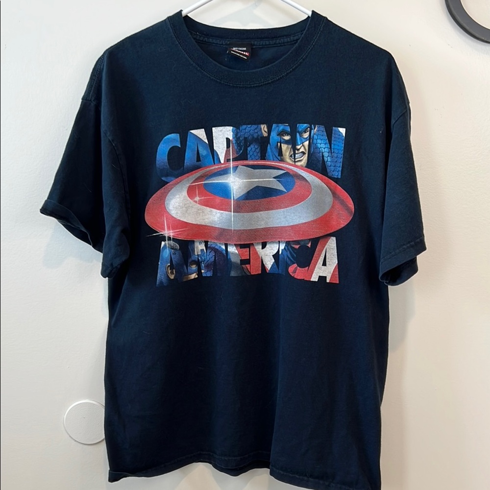MAD Engine Captain America Shield Tee - Dark Blue